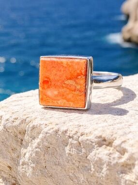 Orange Coral  Ring